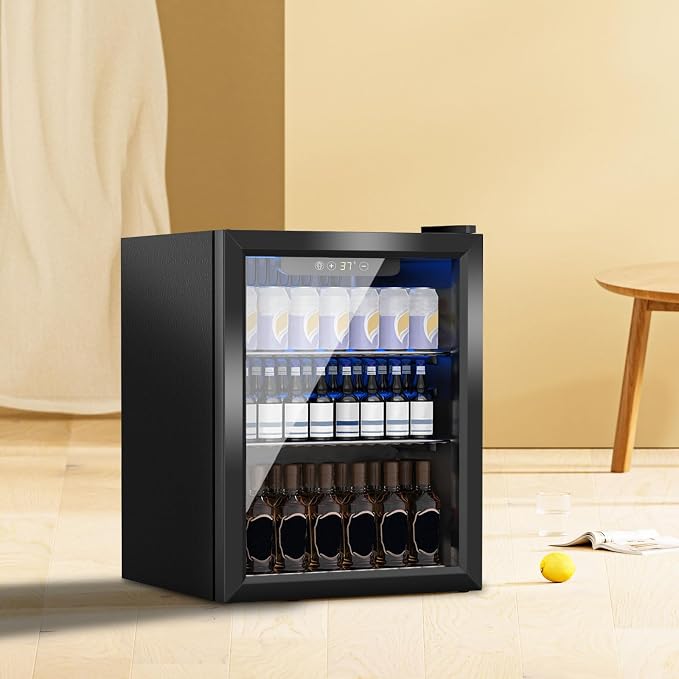 Beverage Refrigerator Cooler, 72 Can Mini Fridge Glass Door - Image 6