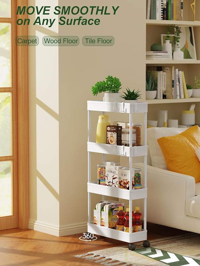 LEHOM 5.1" Slim Storage Cart - Image 7