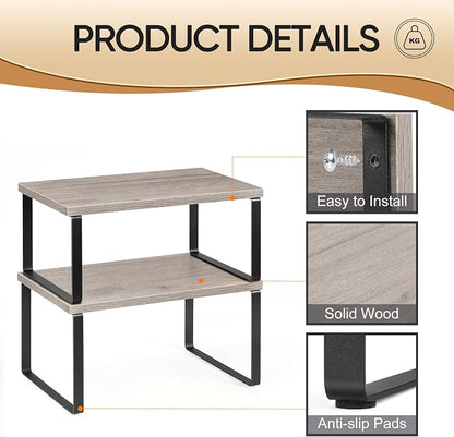 NEX Kitchen Cabinet and Counter Shelf Organizer, Shelf Riser - Image 6