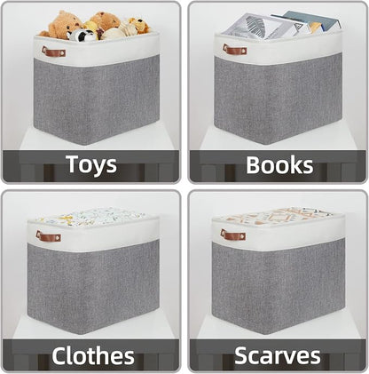 HNZIGE Large Storage Baskets Rectangular Storage Bins Baskets - Image 4