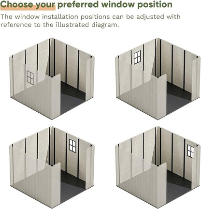 Patiowell 8 x 8 FT Plastic Outdoor Storage Shed - Image 7