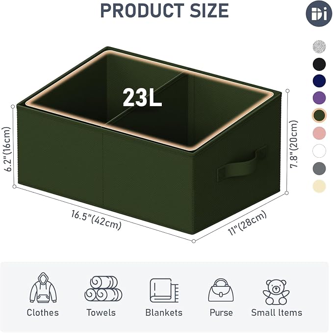 DIMJ Large Closet Shelf Organizer Bins 4 Packs - Image 3