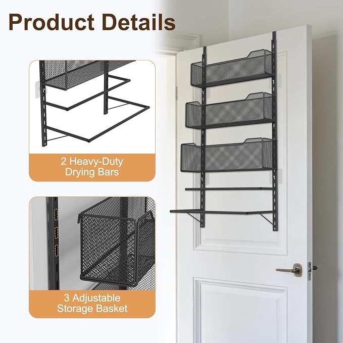 VyGrow Over The Door Towel Rack - Image 4