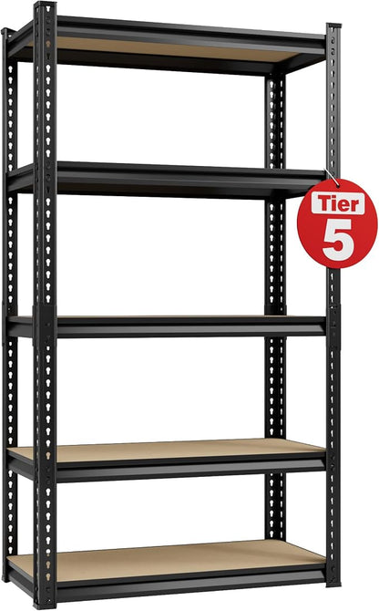 Heavy Duty Garage Shelving, 5-Tier Garage Storage Shelves, 2025LBS Storage - Image 9