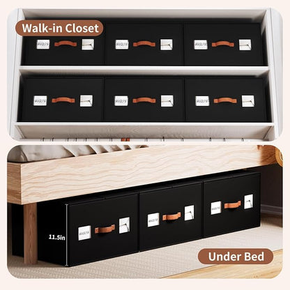 2 Pack Large blanket Storage Organizers, 70L black comforter storage bags - Image 4