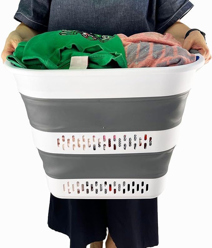 SAMMART 40L Collapsible Plastic Laundry Basket - Image 6