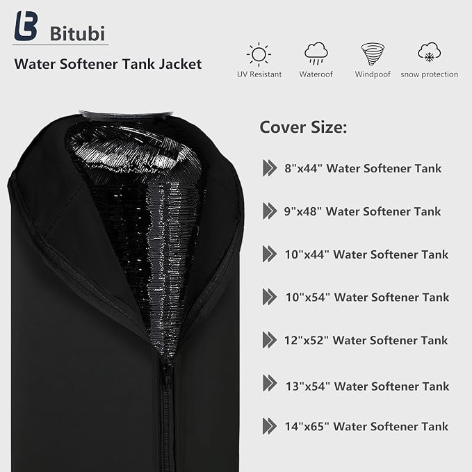 Bitubi Water Softener Neoprene Sweat Jacket, Outdoor Water Softener and Filter - Image 2