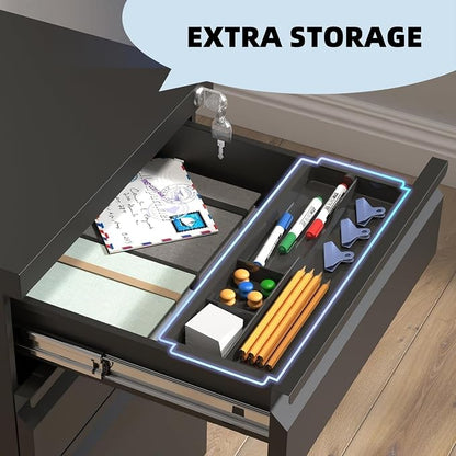 Filing Cabinets for Home Office, Mobile File Cabinet - Image 6