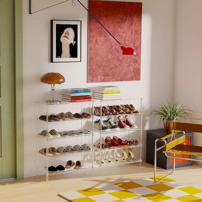 Aquiver 5-Tier Acrylic Shoe Rack - Image 6