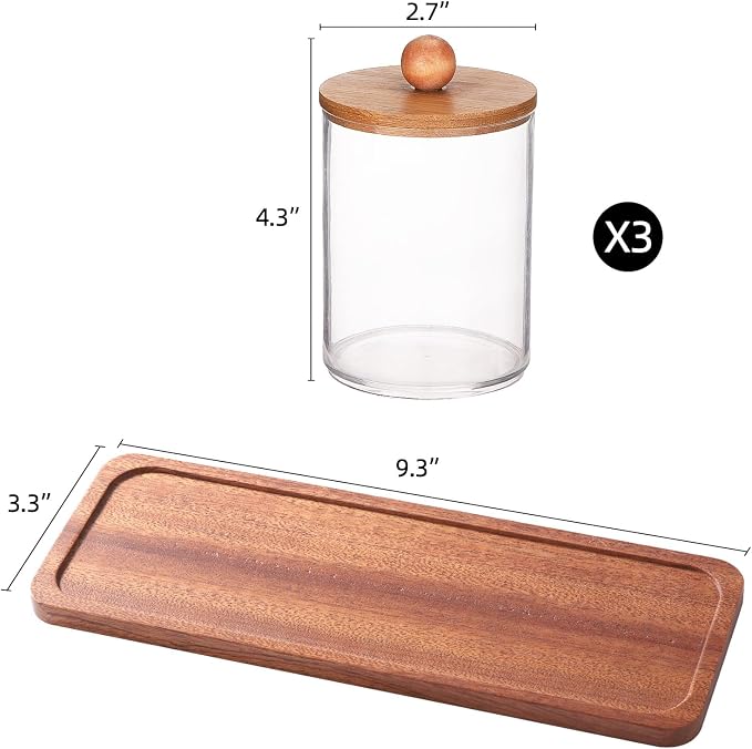 Tbestmax Qtip Holder with Vanity Tray - Image 2