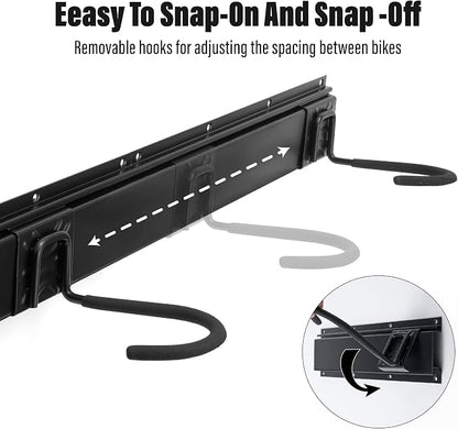 Sinoer Bike Storage Rack 6 Bike Wall Storage Rack and 3 Helmets, Heavy Duty - Image 4