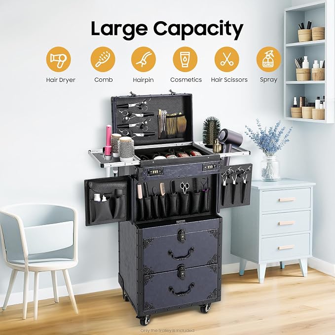 Cosmetic Train Case, Makeup Organizer Travel Case - Image 2