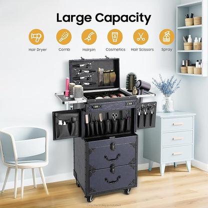 Cosmetic Train Case, Makeup Organizer Travel Case - Image 2