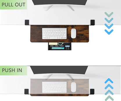 ETHU Keyboard Tray Under Desk, 26.77" X 11.81" Large Size Keyboard Tray - Image 5