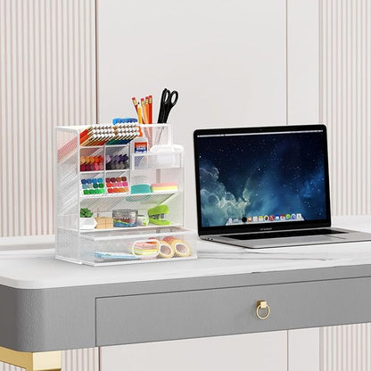 Mesh Pen Organizer for Desk, Large Capacity Storage for School Office Home - Image 7