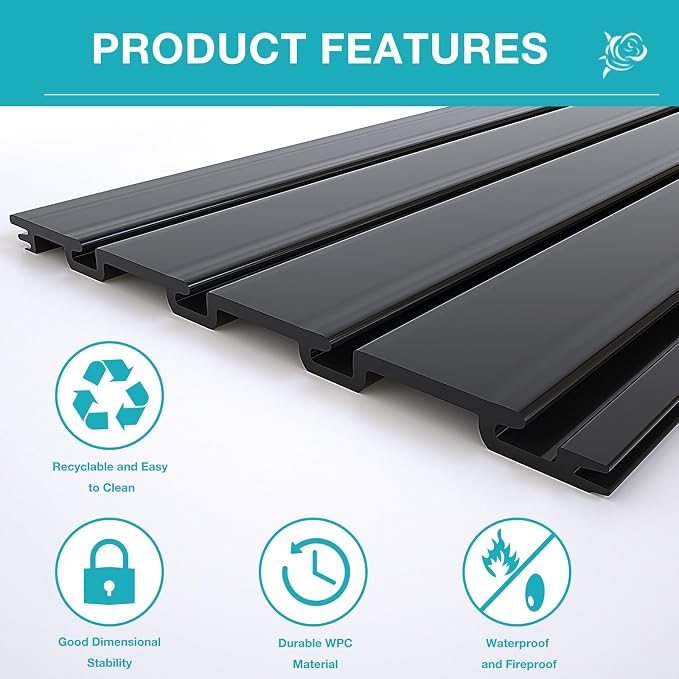 NeatiEase Slatwall Panel Wall Storage Systems, 4 x 4ft Slat Wall Paneling - Image 5