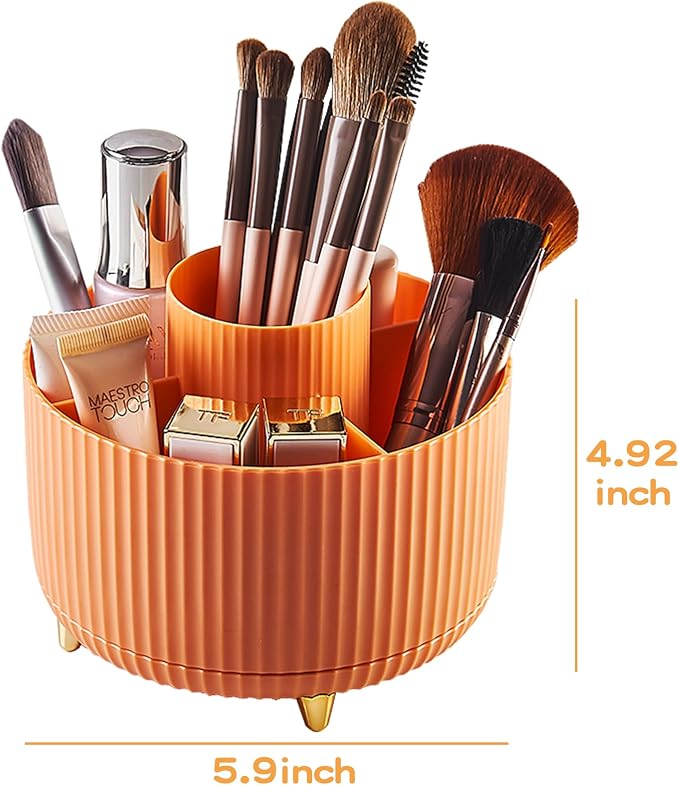 360° Rotate Makeup Brush Holder Organizer, Makeup Organizers Countertop - Image 5