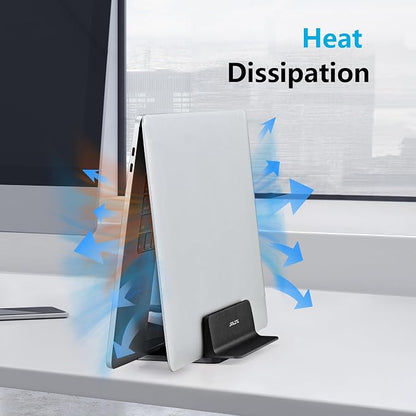 JARLINK Vertical Laptop Stand, Adjustable Aluminum Desktop Holder, Space-saving - Image 5