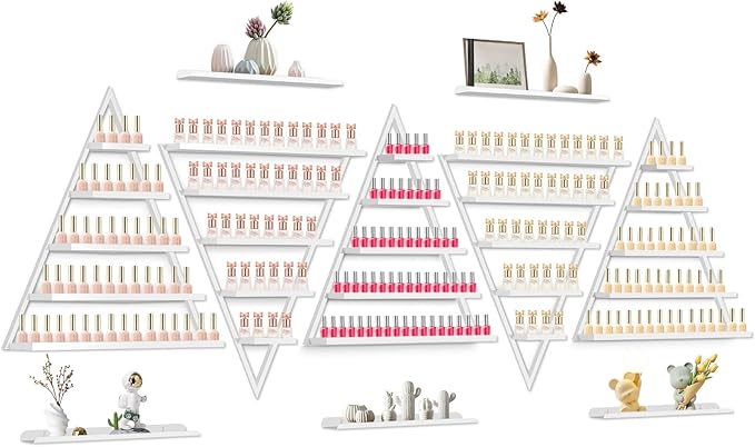 EBANKU 10PCS Nail Polish Racks 5 Tiers Nail Polish Shelf by EBANKU