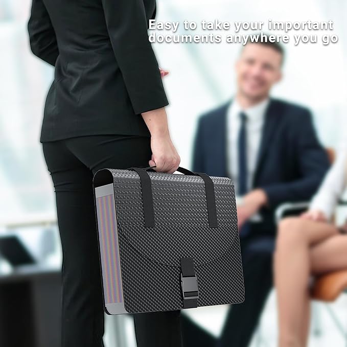 File Organizers with Handle, Portable Expanding File Folder, 25 Pockets - Image 5