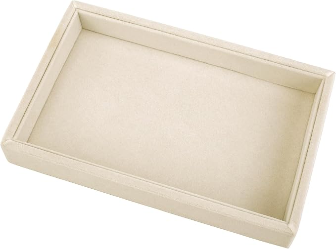 Mornajina 9" x 5.7" Velvet Jewelry Tray Jewelry Display Tray, Stackable Empty by Mornajina