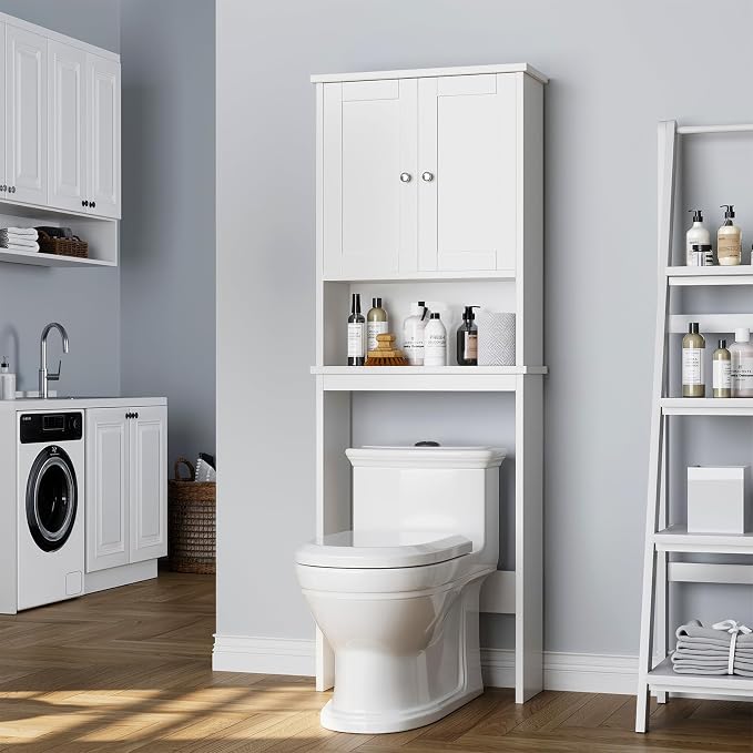 Over the Toilet Storage Cabinet, Bathroom Storage Organizer Over Toilet - Image 3