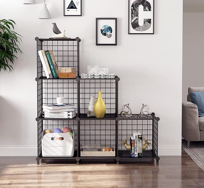 AWTATOS Wire Cube Storage, Closet Organizer, 6 Cube Storage Shelf, Portable - Image 2