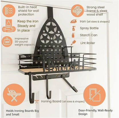 Farmhouse Ironing Board Hanger Wall Mount or Over the Door - Image 4