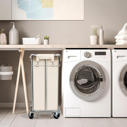 Laundry Basket with Wheels, Rolling Laundry Hamper with Removable Bag, 100L - Image 7