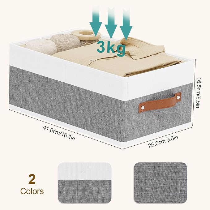 Storage Boxes, 16.1 × 9.8 × 6.5 Inch Storage Baskets - Image 6