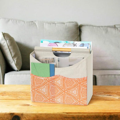 EZDeco Magazine Holder, Boho Foldable Magazine Rack Storage Basket - Image 3