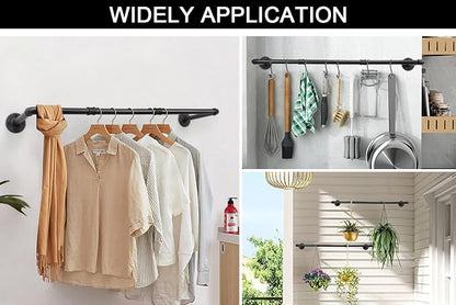Livabber Industrial Pipe Clothes Rack, Heavy Duty Detachable Iron Garment Rack - Image 5