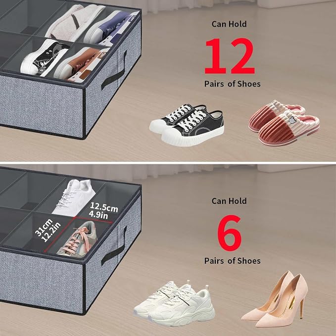 Onlyeasy Large Under Bed Shoe Organizer - Image 9