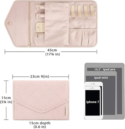 BAGSMART Travel Jewelry Organizer Roll Foldable Jewelry Case - Image 4