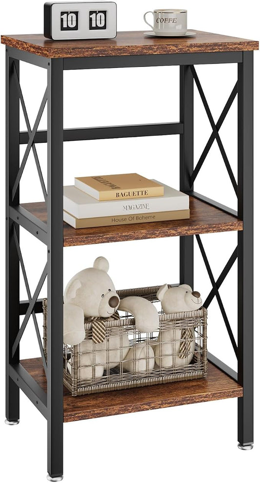 YMYNY 3 Tiers Bookcase, Industrial Metal Bookshelf by High-qualityhomefurnishing