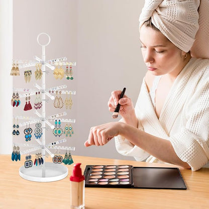 MODOWEY Rotating Earring Holder Organizer Tree Adjustable Display - Image 4