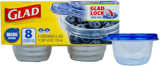 Glad GladWare Mini Round Food Storage Containers by GladTrashFoodStorage