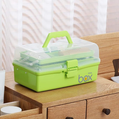 2PCS 12'' Three-Layer Clear Plastic Storage Box/Tool Box - Image 4