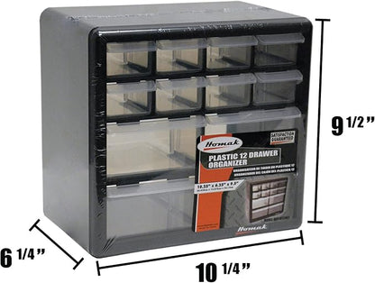 Homak 12-Drawer Parts Organizer, HA01012001 - Image 3