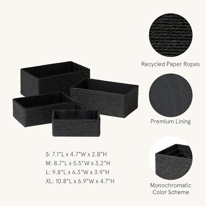 LA JOLIE MUSE Storage Baskets Set 4 - Image 2