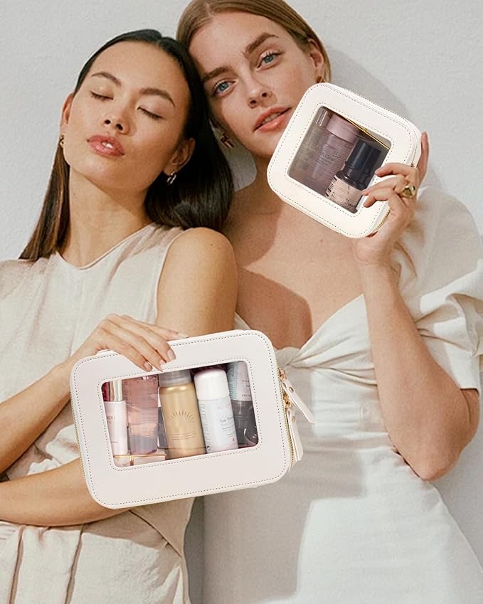Travel Clear Makeup Bag Set, TSA Approved Cosmetic Bag Case - Image 2