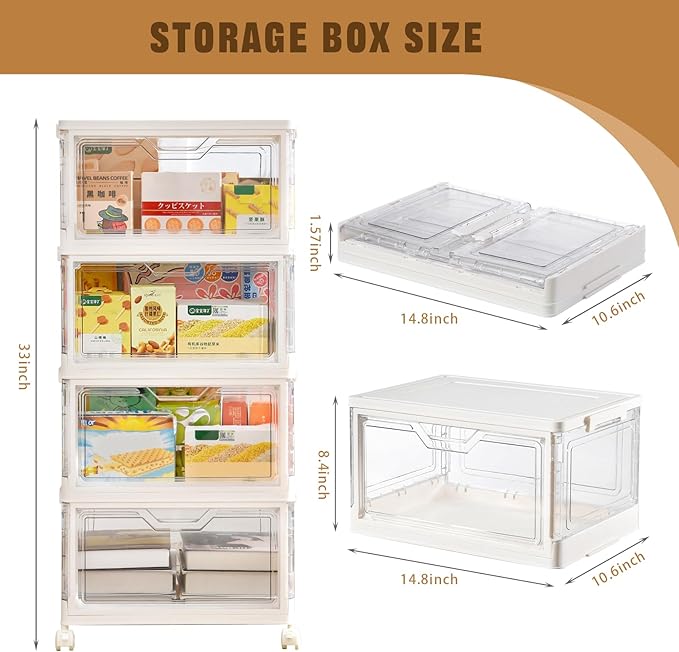 Freebat Collapsible Plastic Storage Bins - Image 3