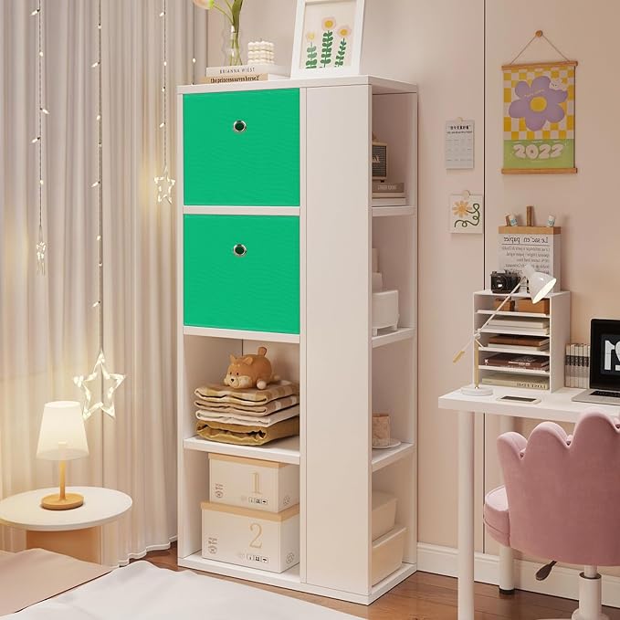 Foldable Storage Cubes Bins, 11 Inch Cloth Storage Cube Fabric Storage Box - Image 5