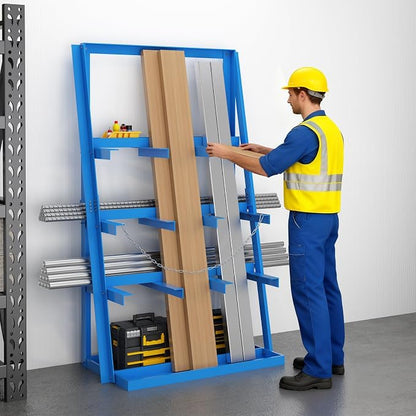 Vertical Bar Rack, 3000 Lbs Weight Capacity, Steel Bays Long Parts Storage Rack - Image 7