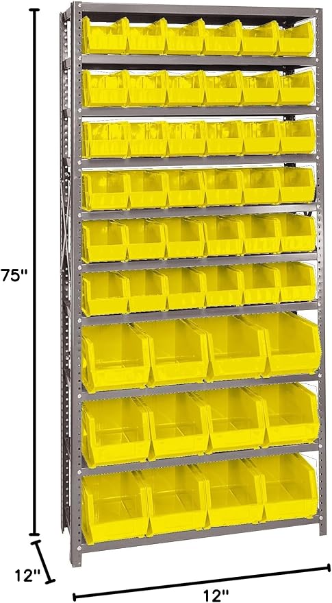 Quantum Storage Systems QSBU-230240YL Giant Open Hopper Steel Shelving System - Image 2