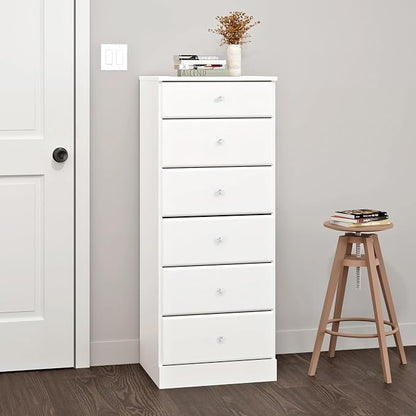 Prepac Astrid Simplistic 6-Drawer Tall Dresser - Image 5