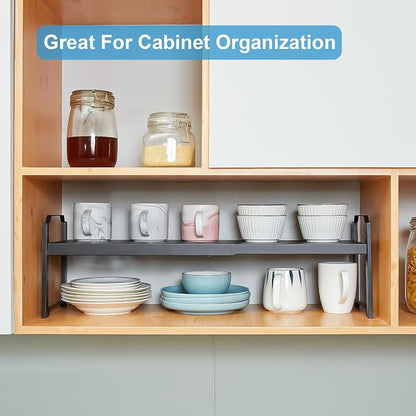 1 Pack Expandable Cabinet Countertop Shelves, Stackable Shelves Organizers - Image 6