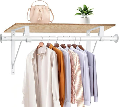 Closet Rod, 16 to 75 Inch Clothes Rods Heavy Duty Adjustable Clothes Rods by Anndason