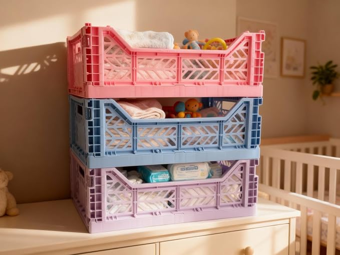 Collapsible Storage Box, Foldable Crate Organizer Bin - Image 4