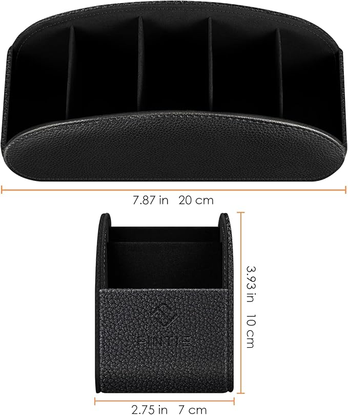 FINTIE Remote Control Holder, 5 Compartments Vegan Leather TV Remoter Caddy - Image 7